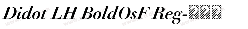 Didot LH BoldOsF Reg字体转换